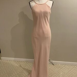 Calvin Klein Pink Halter Sheath Maxi Dress
